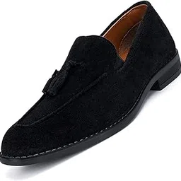 louis stitch Formal Shoe for Men | Italian Suede Leather Moccasin Loafers with Designer Tassels | Stylish, Comfortable Shoes for Business, Casual, and Parties (SXSUMCTAJB)-picture-35