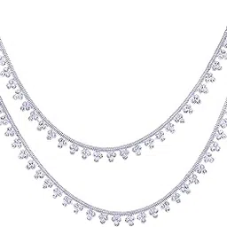 Vivastri Traditional Silver White Metal Payal Anklets Pair for Women & Girls [VIVA1019PYL]-image-49