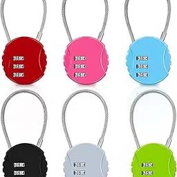 wonwood_direct Combination Lock, Padlock, Combination Lock, 3 Digit, Luggage Lock with Combination Code for Travel, Backpacks, Holiday Suitcase (6 Colours)-picture-14