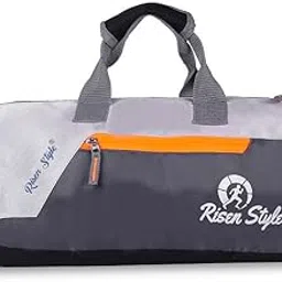 risen style Unisex Duffle Bag Gym Bag Workout Duffle Athletic Duffle Bag Gender-Neutral Gym Bag(Grey) image 1