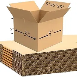 DCGPAC 3 Ply Brown Corrugated Packing Box Size - 5X5X5 Inch, Secure Small Items Ecommerce Pack Shipping Boxes For Gifts, Crafting, Cube, Mug Packing Box, Moving Mailer Brown Cube Boxes (Pack Of 100)-image-31