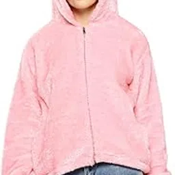 aarika Womens Winter Wear Black Colour Solid Fur Hoodie Jacket-picture-12