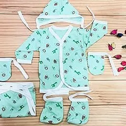 Fareto New Born Baby Gift Pack Clothing Set(0-3 Months)(Pack of 5 Items)-image-17