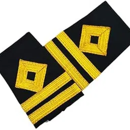 marinersapp Merchant Navy Second Officer Soft Epaulettes – Gold Stripe Shoulder Rank Slides – Uniform Insignia Pair for Deck Officers-picture-16