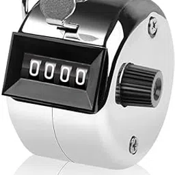 Dhrumino Metal Manual Mechanical Handheld Pitch Click Counter 4-Digit Lap Counter Clicker, Hand Tally Counter for Cricket Score, Mantra jaap, Event Mangements, Etc Pack of 1-picture-64
