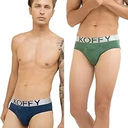 koffy Men’s Premium Cotton Lycra Brief with Minus Cutting Pouch| Silver Metallic Elastic| 4 Way Stretch| Wrinkle Free| Pack of 1-picture-20