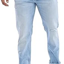 spykar Blue Regular Fit Mid Rise Jeans for Men-picture-13
