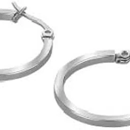 Piercing Men Jewellery Silver Studs Combo Hoop Clip on Earings Ear rings Earrings For Men Boys Gents Girls Boyfriend Girlfriend Unisex - BALI-M9146 (2 PCS)-image-28