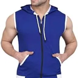 rebelcraft Men’s Sleeveless Hooded T-Shirt – Gym & Casual Wear | Muscle Fit Workout Tank Top | Stylish Sports Hoodie for Men-picture-32