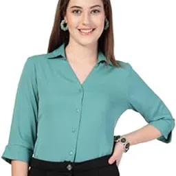 style quotient Women Solid Polymoss Regular Formal Shirt-picture-39