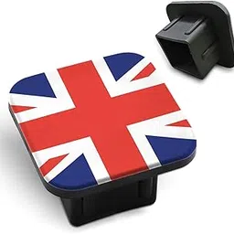 United Kingdom Flag Towing Cover Blue Red White UK Flag England Great Britain Patriotic Sturdy Rubber Tow Hitch Cover Insert Receiver Tube Cover Cap Fit for 2 Inch Hitch Receivers-picture-36