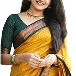 Women's Kanjivaram Banarasi Silk Saree with Blouse Piece, Traditional Indian Wear-picture-22