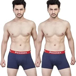 poomex Men's Cotton Trunk's - Pack of 2 (Elegant Trunk - Boxer) Multicolour-picture-14