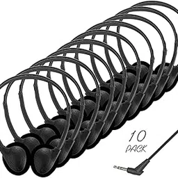 Ladont Kids Headphones Bulk for School Classroom 10 Pack, Wired On-Ear Classroom Headphones for Students Children Toddler Boys Girls Teen(Black)-picture-42