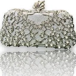 blue beads Small Crystal and Metal Elegant Rhinestone Clutch Evening Purse Night Party Clutch for Wedding Cocktail Party and Special Occasions-picture-12