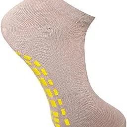 Combed Cotton Socks For Women | Cotton Anti-Skid Ankle length Socks | Anti-slip Socks | Free-Size | Multicolor-image-1