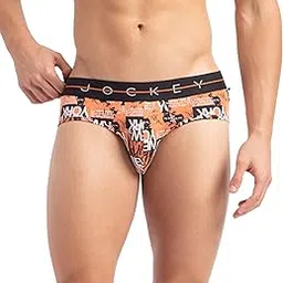jockey NY01 Men's Super Combed Cotton Elastane Stretch Printed Brief with Ultrasoft Waistband (Prints May Vary) image 1