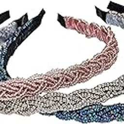 vogue hair accessories New Limited Edition Metal Braid Beaded Fancy Party Wedding Hairband Headband Hair Accessories-picture-11