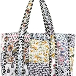 ravaiyaa - attitude is everything Patchwork Quilted Tote Bag Women Reversible Shoulder Bag Cotton Carry Bag Multipurpose Tote Bags-picture-40