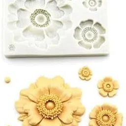 6 Cavity Rose Peony Flower Silicone Candle Mould for Chocolate Fondant Candy Cake Decoration Cupcake Topper Jelly Dessert Sugarcraft Gumpaste Floral Fondant Mold-picture-10