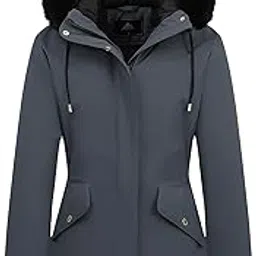 moerdeng Women's Long Winter Down Coat Thicken Fleece Lined Parka Warm Puffer Jacket With Faux Fur Detachable Hood-picture-25
