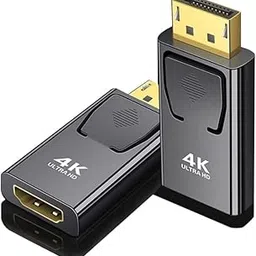 Tobo DisplayPort to HDMI 4K Adapter, Displayport Male HDMI Female DP to HDMI Adapter for 4K TV HDTV Monitors Portable Projectors etc, Pack of-2-TD-496H.-image-0