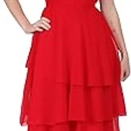 first arrival Women's Chiffon Midi Dress Round-Neck, Flutter Sleeves, Western Style Plain Dress-picture-29