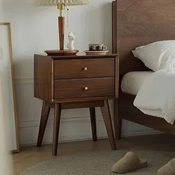 Leymo Furniture Wooden Modern sheesham Wood Finish Modern Bedside Table (Imperial Teak Polish) Four lags Modern Classic Bedside Table, nightstand.for livingroom Bedroom-picture-29