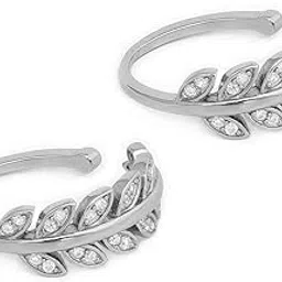 925 Sterling Silver Rhodium Plated Toe-ring |Gift for Women and Girls | With Certificate of Authencity and 925 Hallmark-image-59