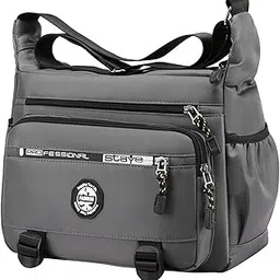 loom tree Men Shoulder Bag body Bag Shopping Bag Travel Purse Lightweight Handbag Gray-picture-35