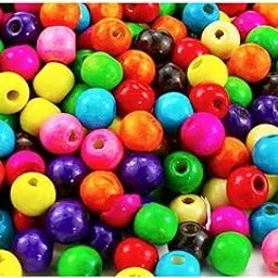 Wooden Beads Round 8mm for Art & Craft and Jewellery Making Multi Color (500)-image-26