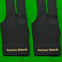 ABA Snooker Pool and Billiard Professional Partner Hand Glove, Three Finger Cut Design Accessory (Black, Pack of 2)-picture-15