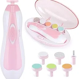 Shopfleet Baby Nail Trimmer,Baby Nail Clippers Safe for Newborn Toddler Adult Toes Fingernails Care Trim Kit 6 Grinding Heads (Multicolor,Pack of 1)-picture-23