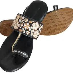 dfr Flipflops for Women Daily Use Ethnic Embroidered Girls Slippers flip flop chappals-picture-42