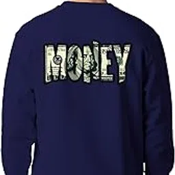 Mens Sweatshirt Money Printed Full Sleeve Cotton Blend Pullover Casual Winter Sweatshirt-image-90