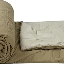 Premium Microfibre Reversible Comforter | Ultra-Soft, Lightweight & All-Season Warm Quilt | Cozy AC Blanket for Double Bed 90 inch x 100 inch | 220 GSM, Beige & Cream-image-66