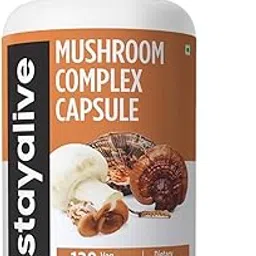 STAY ALIVE Mushroom Complex 1000mg, 6-in-1 Mushroom Supplement w/Lions Mane, Reishi, Chaga, Cordyceps, Maitake and Turkey Tail Extract Powder, 120 Vegan Pills, Non-GMO & Gluten Free Herbal Capsules-picture-22
