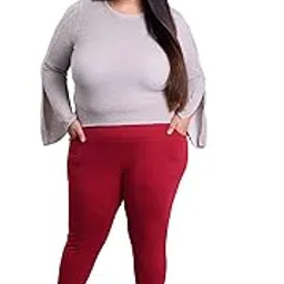 keepfit Cotton Spandex Slim fit Ankle Length Plus Size Pocket Leggings for Women & Girls-picture-53