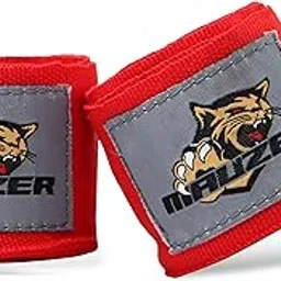 Mauzer Mexican-Style Stretch Hand Wraps for Boxing & MMA – 2” Wide Cotton/Poly Blend – Snug Fit, Breathable Fabric, Hook-and-Loop Closure – Bold Tiger Design – Men & Women (Red, 2.5 Inches)-picture-15