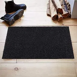 Fun Homes 16x24 Waterproof & Anti-Skid Rubber Doormats for Main Door Entrance & Balcony | Durable and Weather-Resistant Floor Mats for Home & Bathroom | Ideal for Indoor & Outdoor | Black image 1