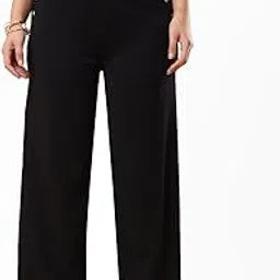 fyltr Women's Classic Wide Leg Trousers with Side Button-up Design | Mid-Rise | Trouser Pants for Women-picture-21