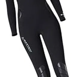 LOSA Piece Women One-Piece Wetsuit Women 3Mm Neoprene One-Piece Wetsuit Long Sleeve Diving Back Zip Jumpsuit M-image-3