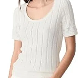 Women's Cotton Blend Casual Pullover Sweater-image-8