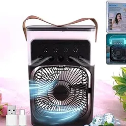 3-in-1 Portable Air Cooler, Humidifier and Fan, 5 Spray Modes, 7 LED Colours, Timer Function-picture-41