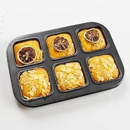 CURATED CART Brownie Tray for Baking, 6 Cavity Brownie Mould, SGS Certified Quality (Pack of 1)-picture-29