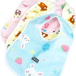 CUBS N BEARS Baby Printed Cotton Waterproof Bibs Multicolor | Soft & Absorbent Pure Cotton Baby Apron with Bib for Newborns & Toddler (0-12 Months) | Washable & Quick-Dry Feeding Bibs-image-9