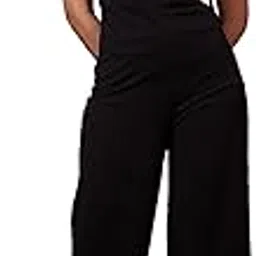 Women Solid One Shoulder Waist Cut Out Jumpsuit-image-22