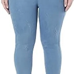 Women Plus Size Tummy Tucker High Waist Stretchable Denim Scratch Jegging Jeans-image-2