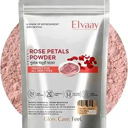Elvaay Herbal Rose Petals Gulab Pankhudi Powder, मृत त्वचा को हटाकर सुकोमल त्वचा एवं ताज़गी देने वाला प्राकृतिक बॉडी स्क्रब, 100g-image-3