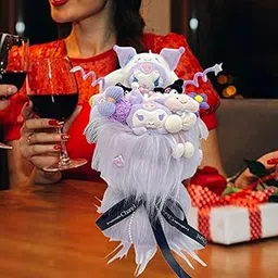 Bnf® Plush Toy Doll Bouquet for Mother's Day Floral Arrangements Thanksgiving Day Purple Baby | Toys for Baby | Plush Baby Toys-picture-27